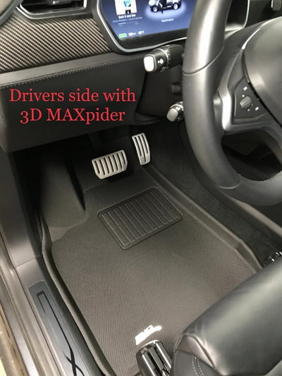 3D MAXpider Kagu Floor Liners in Tesla Model X 5 Seater