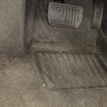 Floor liners area around pedals